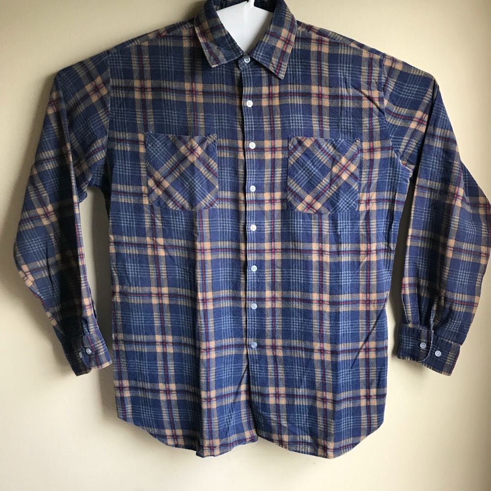 Vintage Big Mac Flannel Shirt Tall Large Pockets
